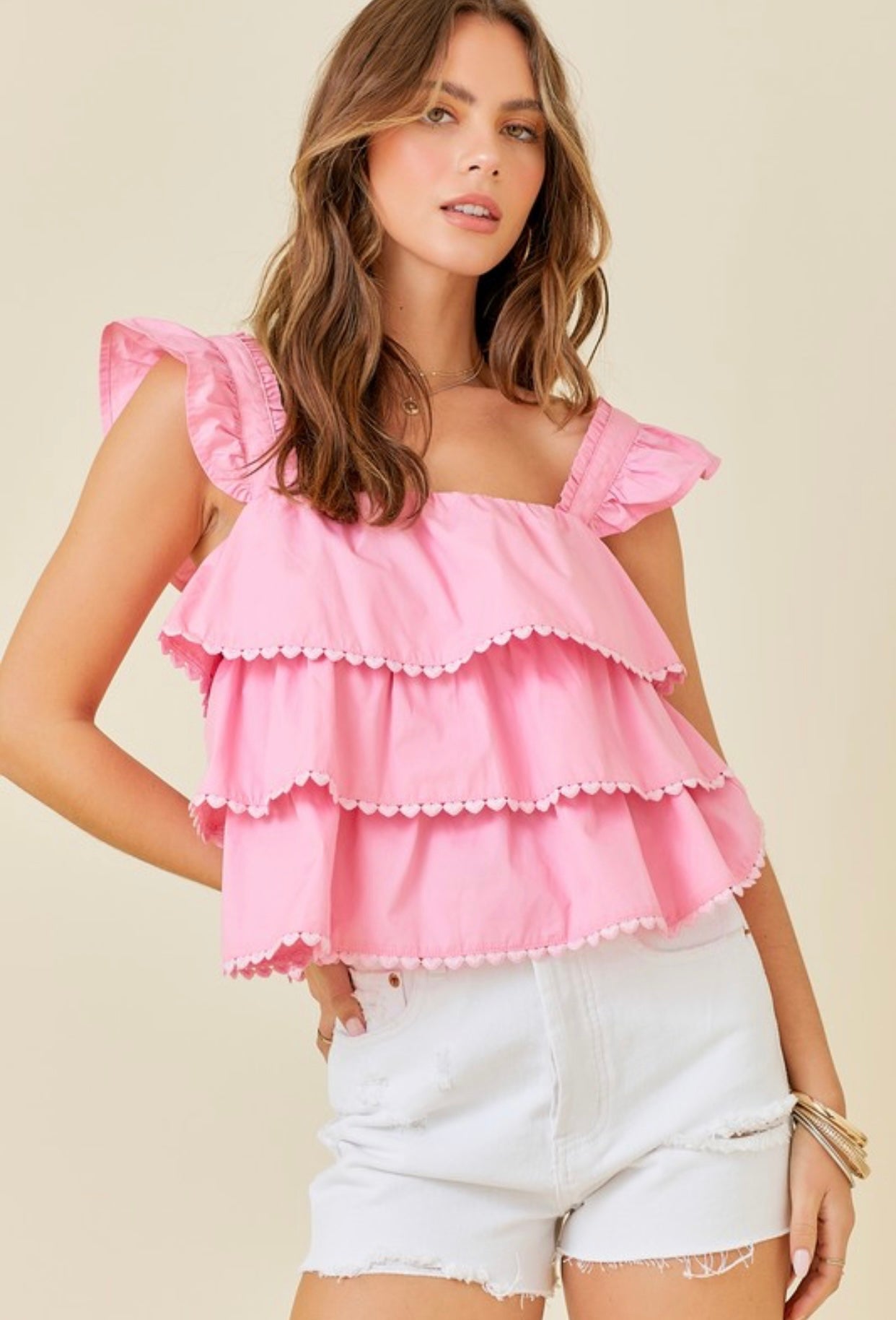 Avery Ruffle Tiered Top